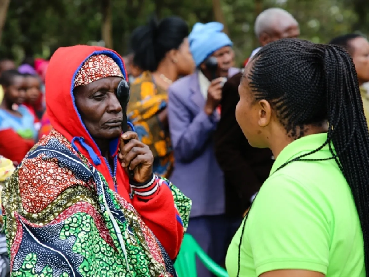 Eye Exam in Tanzania